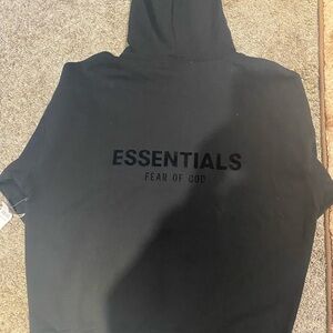 Essentials Black Hoodie Sweater